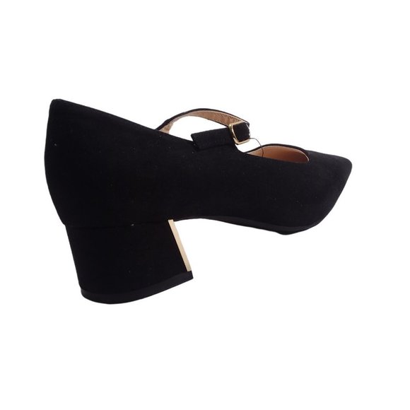 Liz Claiborne NEW Womens Ferry Pumps Adjustable Buckle Block Heel Black Shoes 6M - Picture 4 of 13